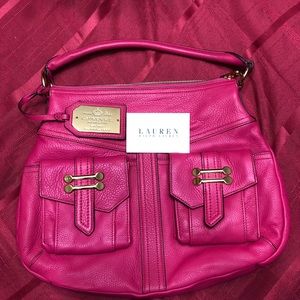 Ralph Lauren pink leather bag